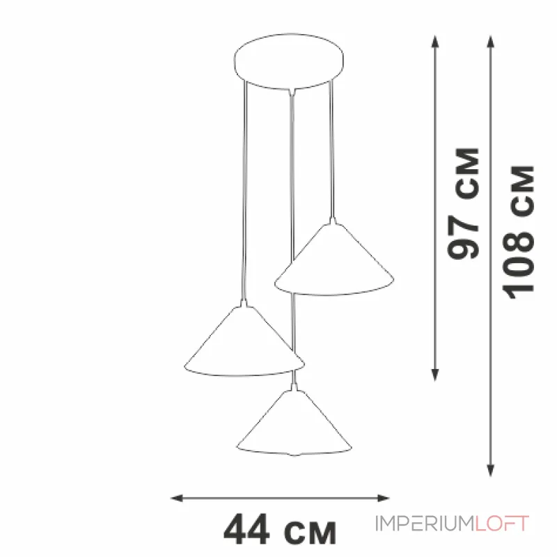Подвесной светильник VitaLuce V3093-1/3S Подвесной светильник VitaLuce V3093-1/3S