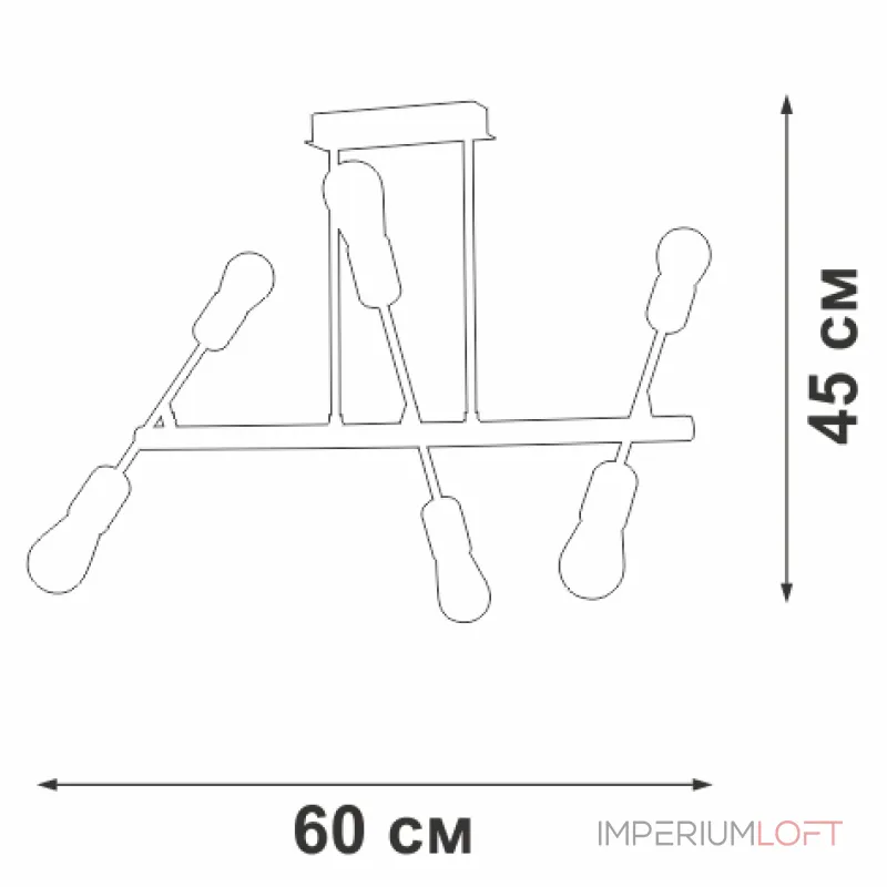 Люстра на штанге VitaLuce V3010-1/6PL Люстра на штанге VitaLuce V3010-1/6PL