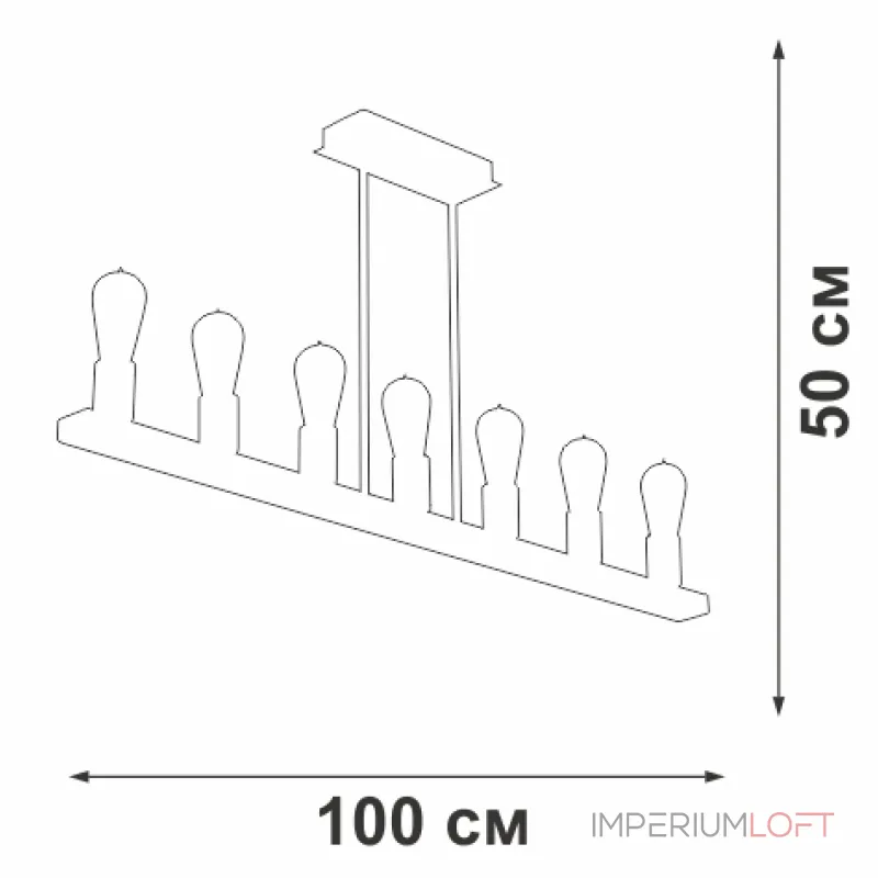 Люстра на штанге VitaLuce V3000-1/7PL