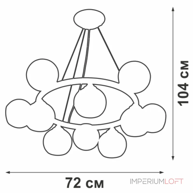 Подвесная люстра VitaLuce V4485-1/10S