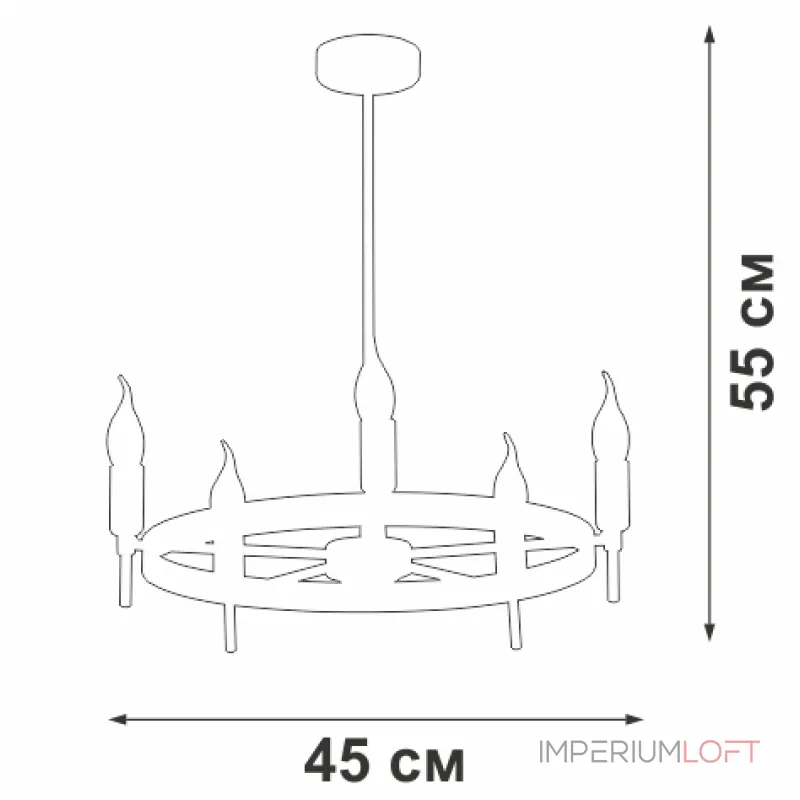 Люстра на штанге VitaLuce V3001-1/5PL Люстра на штанге VitaLuce V3001-1/5PL