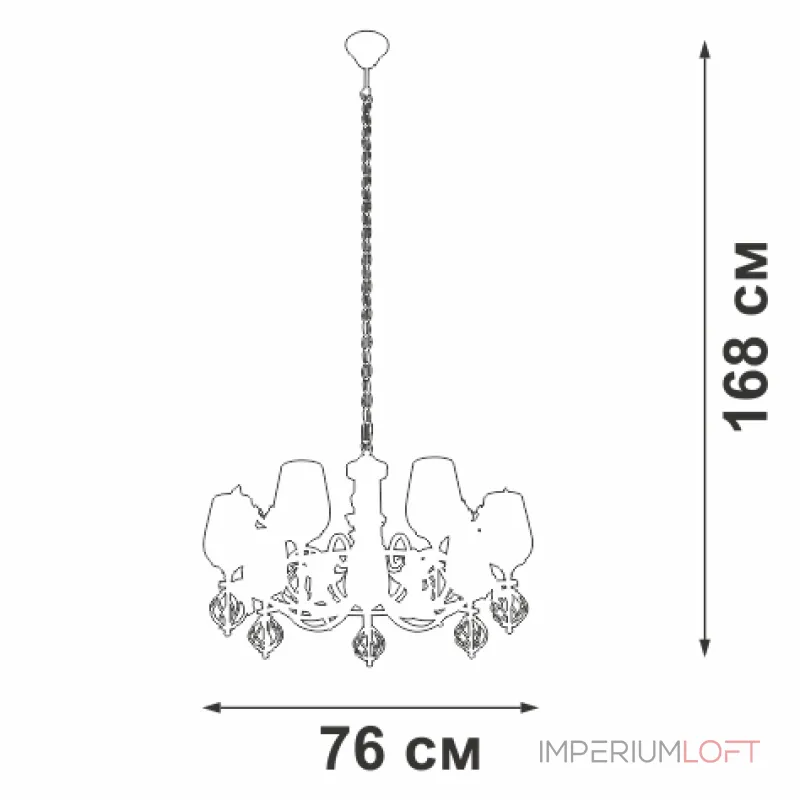 Подвесная люстра VitaLuce V3755-1/7 Подвесная люстра VitaLuce V3755-1/7