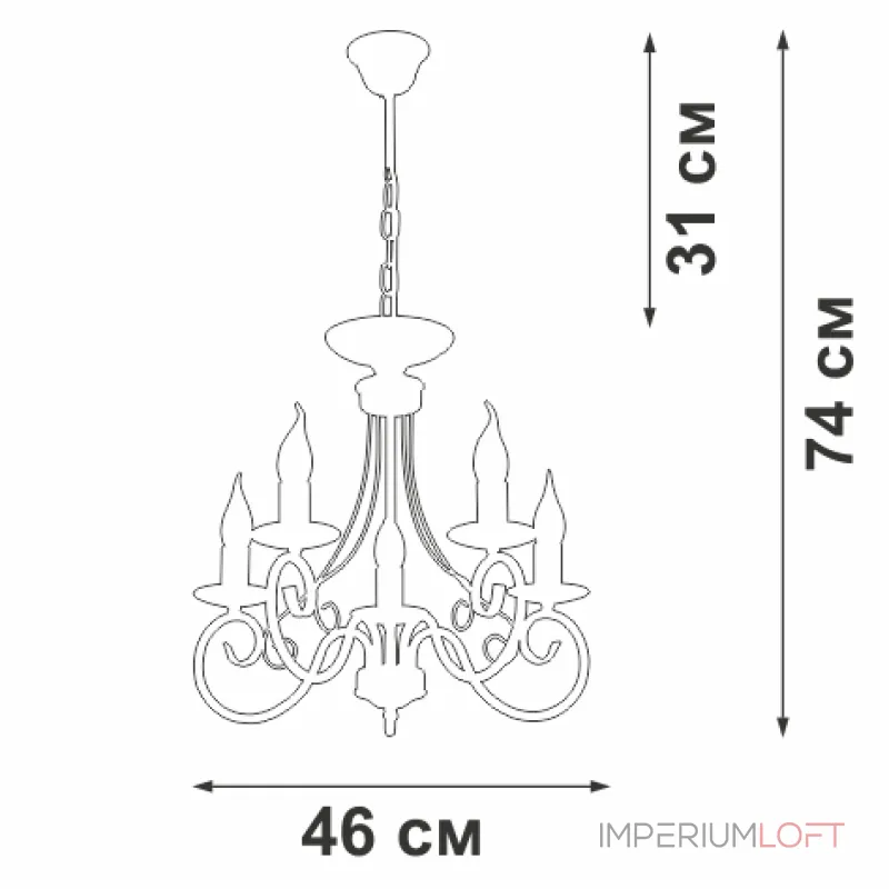 Подвесная люстра VitaLuce V3814-0/5
