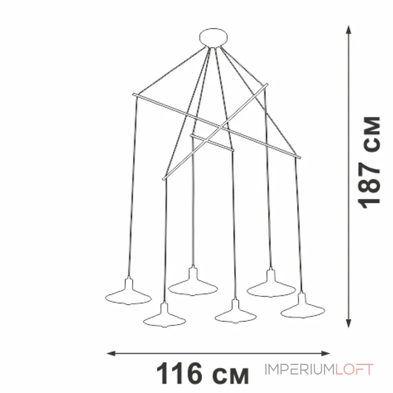 Подвесная люстра VitaLuce V4825-1/6S