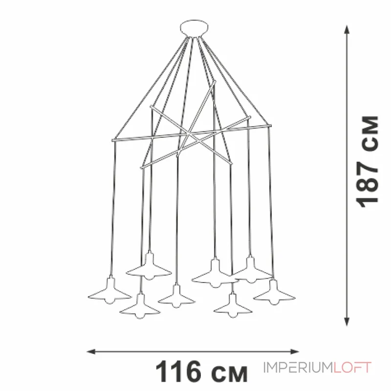 Подвесная люстра VitaLuce V4825-1/8S