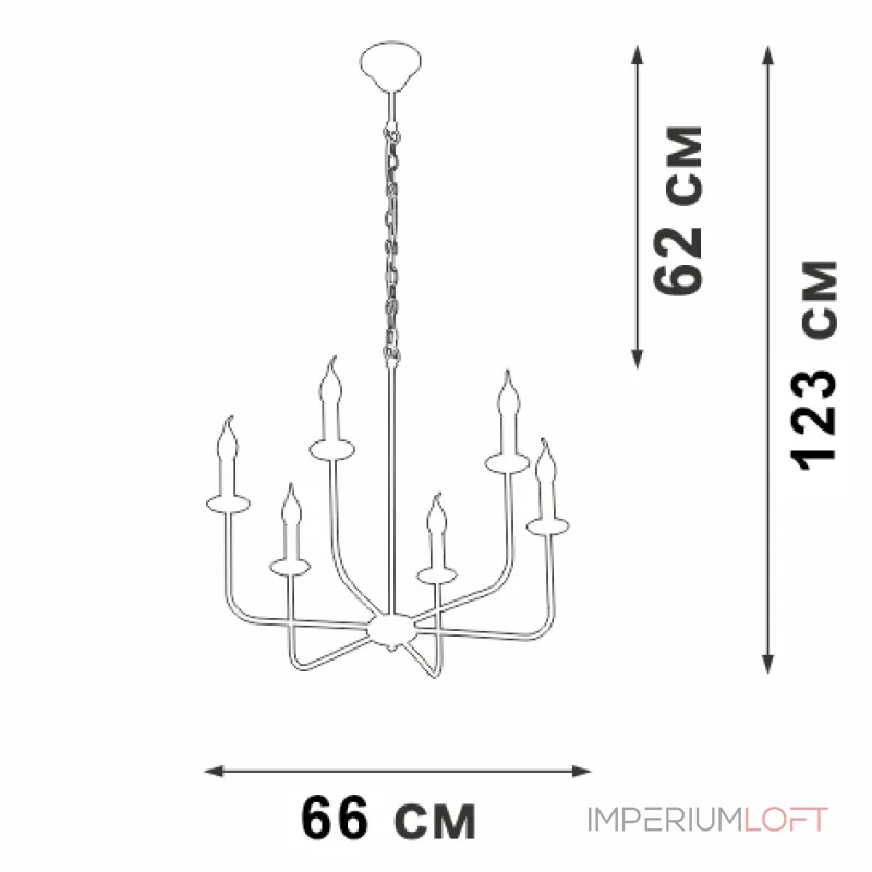 Подвесная люстра VitaLuce V3986-1/6