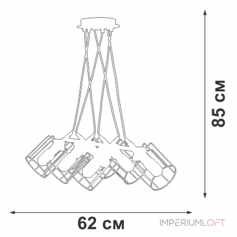 Подвесная люстра VitaLuce V4564-1/6S Подвесная люстра VitaLuce V4564-1/6S