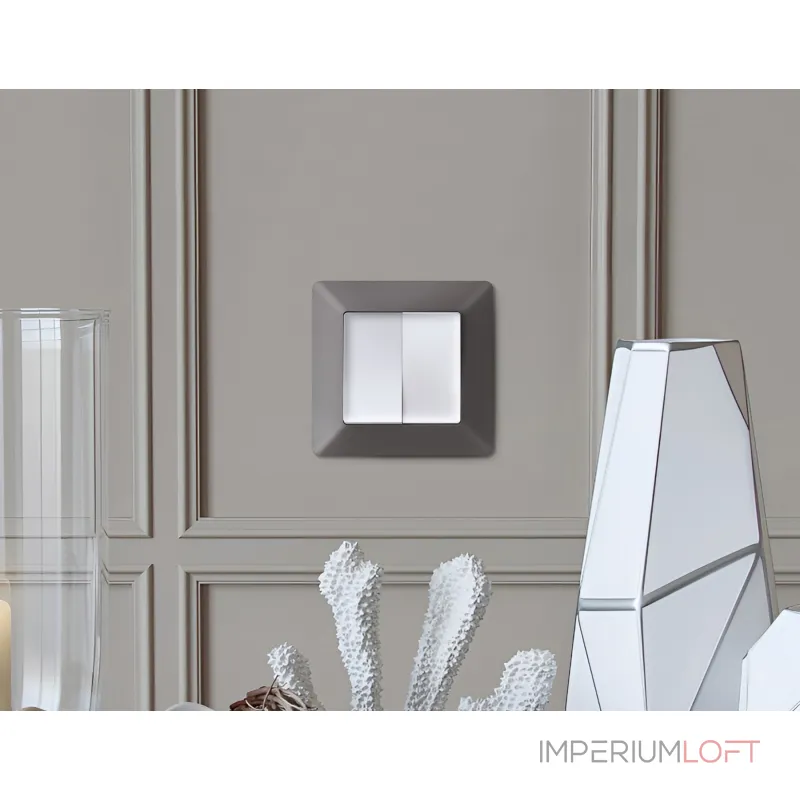 Рамка ALFA Line (Антрацит серый) 2-ая AF110652 от ImperiumLoft Рамка ALFA Line (Антрацит серый) 2-ая AF110652 от ImperiumLoft