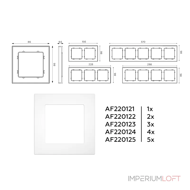 Рамка 2-ая Ambrella Volt ALFA AF220122
