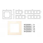 Рамка ALFA Techno (Бежевый глянец) 4-ая AF220304 от ImperiumLoft