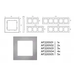 Рамка ALFA Techno (Сталь матовый) 1-ая AF220501 от ImperiumLoft