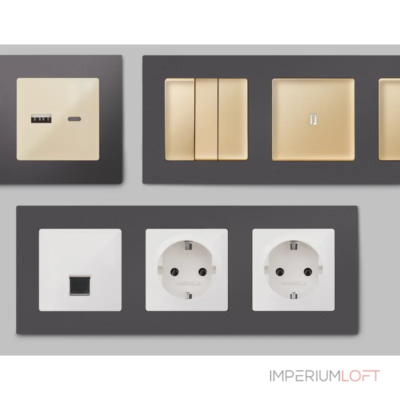 Рамка ALFA Techno (Антрацит серый) 5-ая AF220655 от ImperiumLoft Рамка ALFA Techno (Антрацит серый) 5-ая AF220655 от ImperiumLoft