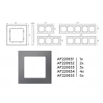 Рамка ALFA Techno (Антрацит серый) 5-ая AF220655 от ImperiumLoft