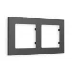 Рамка ALFA Techno (Графит Мягкое касание) 2-ая AF220802 от ImperiumLoft