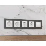 Рамка ALFA Techno (Графит Мягкое касание) 2-ая AF220802 от ImperiumLoft