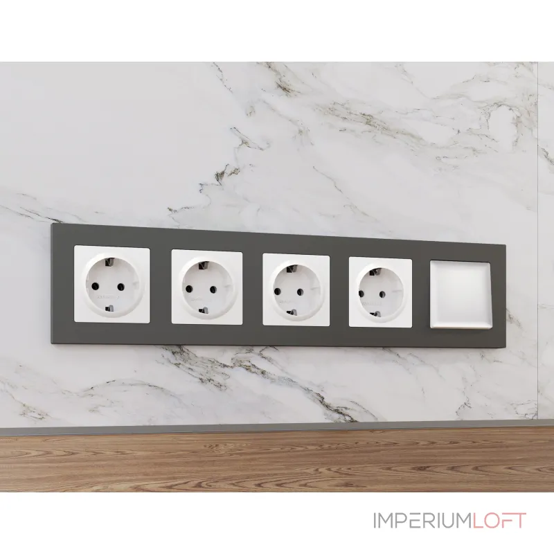 Рамка ALFA Techno (Графит Мягкое касание) 2-ая AF220802 от ImperiumLoft Рамка ALFA Techno (Графит Мягкое касание) 2-ая AF220802 от ImperiumLoft