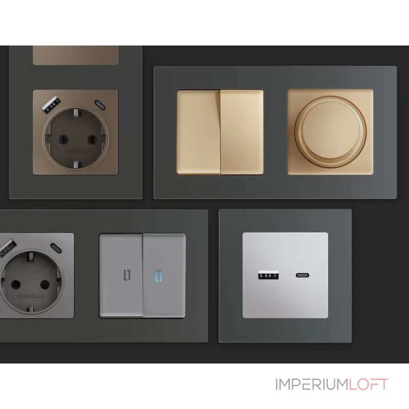 Рамка ALFA Techno (Графит Мягкое касание) 2-ая AF220802 от ImperiumLoft Рамка ALFA Techno (Графит Мягкое касание) 2-ая AF220802 от ImperiumLoft