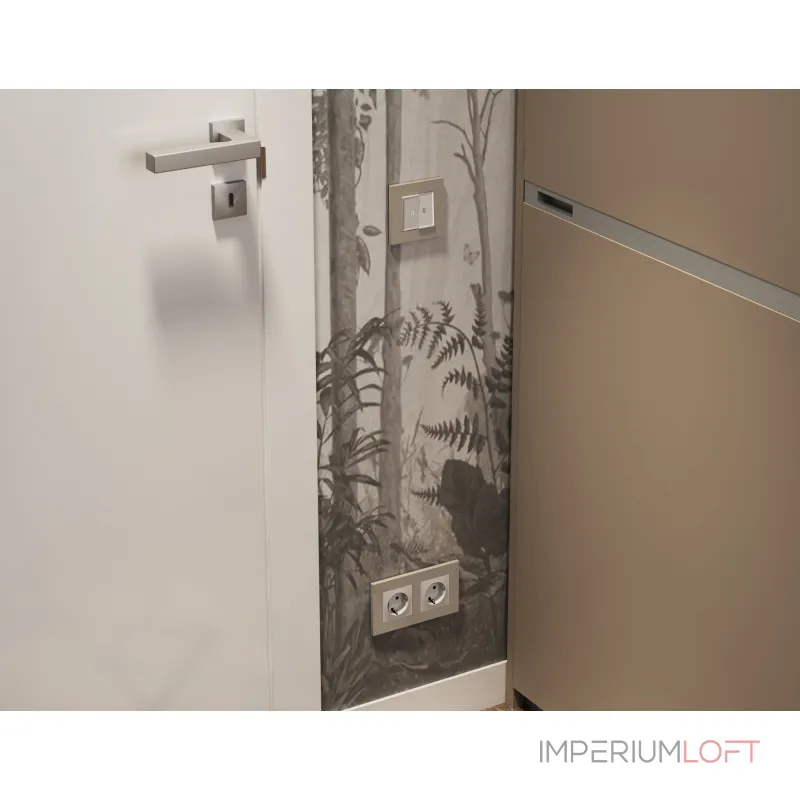 Рамка ALFA Qubi (Серо-бежевый матовый) 1-ая AF250361 от ImperiumLoft