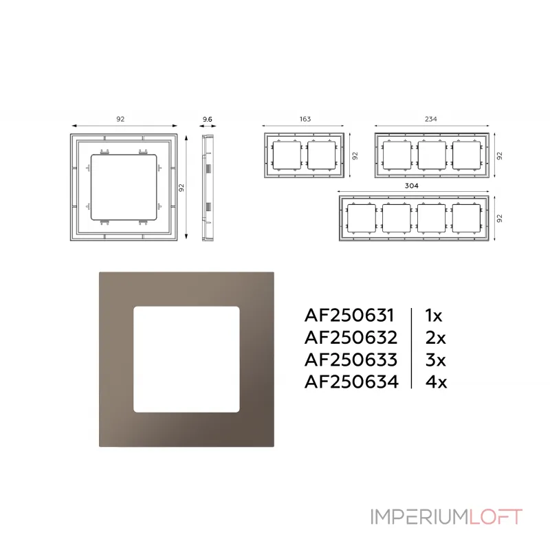 Рамка 2-ая Ambrella Volt ALFA AF250632