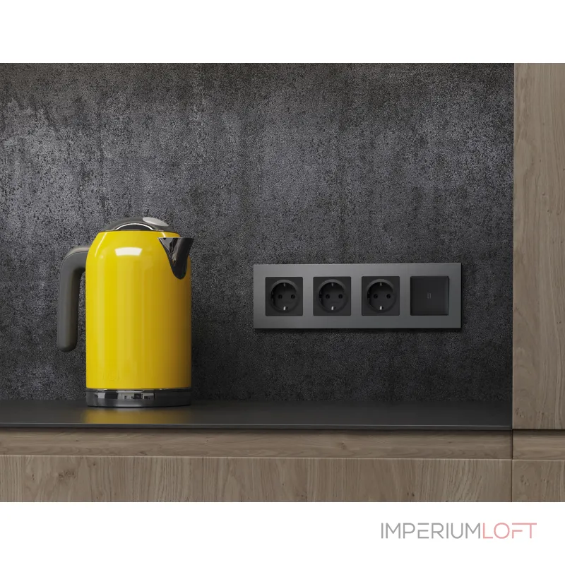 Рамка ALFA Qubi (Антрацит серый) 1-ая AF250651 от ImperiumLoft