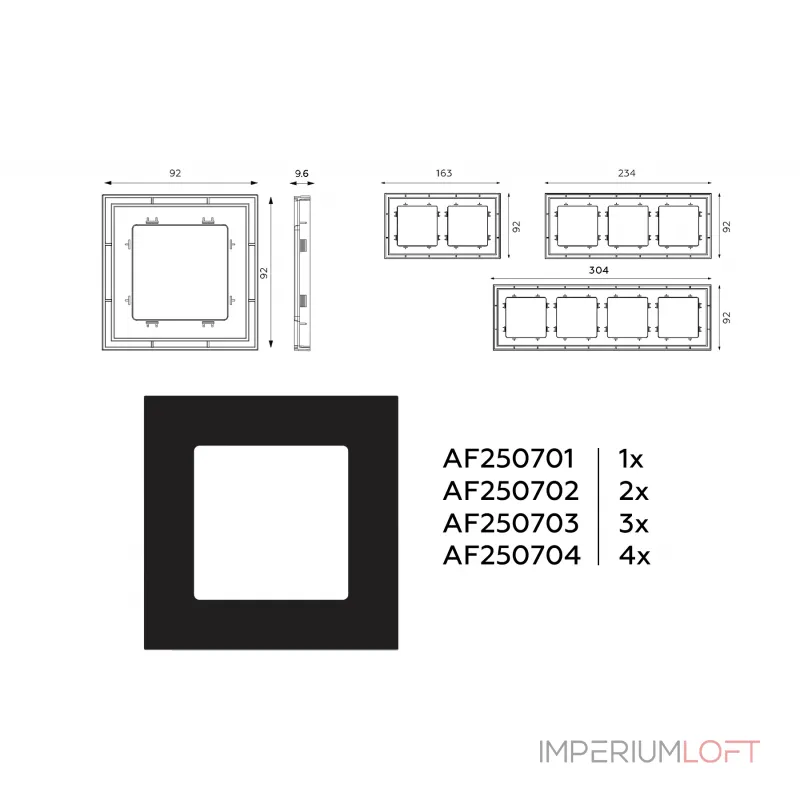 Рамка 4-ая Ambrella Volt ALFA AF250704