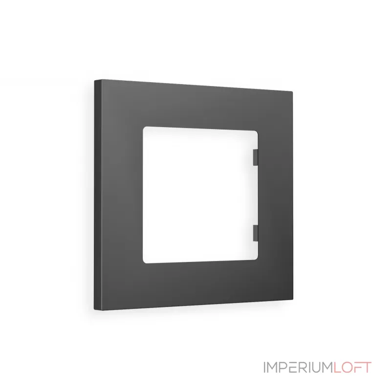 Рамка ALFA Qubi (Графит Мягкое касание) 1-ая AF250801 от ImperiumLoft