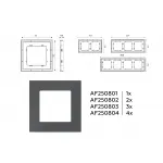 Рамка ALFA Qubi (Графит Мягкое касание) 4-ая AF250804 от ImperiumLoft