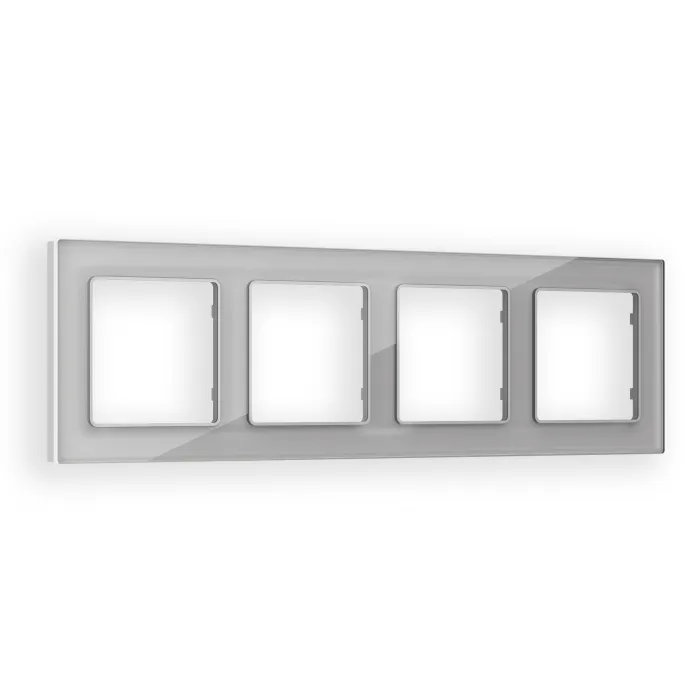 Рамка ALFA Platos (Серебро Стекло органическое) 4-ая AF330404 от ImperiumLoft