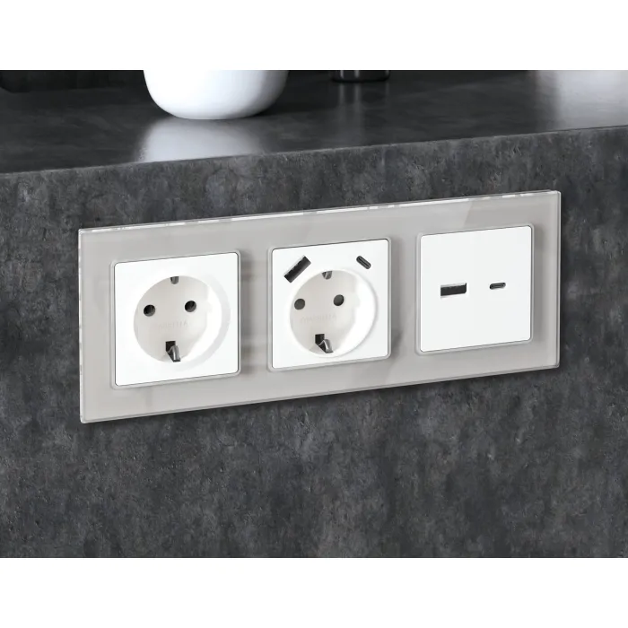 Рамка ALFA Platos (Серебро Стекло органическое) 4-ая AF330404 от ImperiumLoft