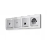 Рамка ALFA Platos (Серебро Стекло органическое) 4-ая AF330404 от ImperiumLoft