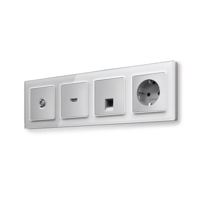Рамка ALFA Platos (Серебро Стекло органическое) 4-ая AF330404 от ImperiumLoft
