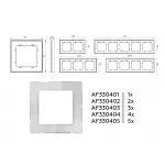 Рамка ALFA Platos (Серебро Стекло органическое) 4-ая AF330404 от ImperiumLoft