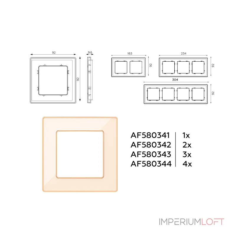 Рамка 1-ая Ambrella Volt ALFA AF580341