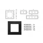 Рамка ALFA Grand (Черный мрамор) 4-ая AF930704 от ImperiumLoft