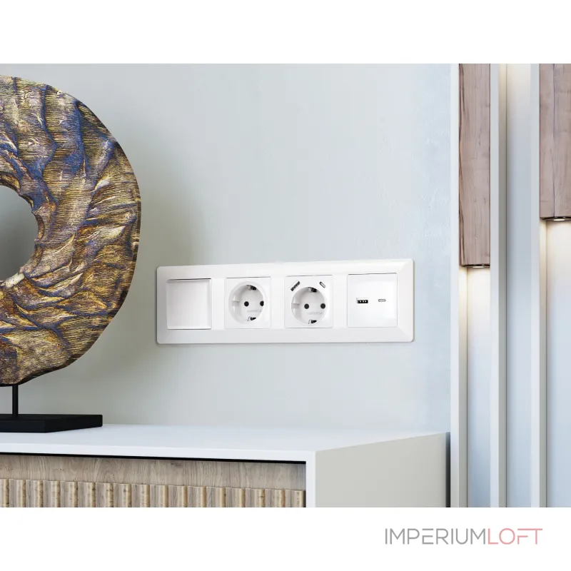 Лицевая панель для 1-клавишных выключателей Ambrella Volt ALFA AP1010