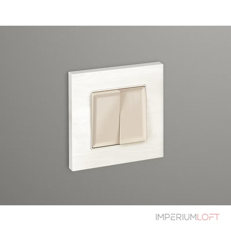 Лицевая панель для 2-клавишных выключателей Ambrella Volt ALFA AP3030 Лицевая панель для 2-клавишных выключателей Ambrella Volt ALFA AP3030