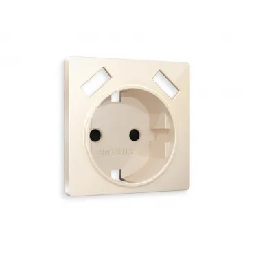 Лицевая панель для электрической розетки с заземлением со шторками 2USB A+A Volt QUANT AP3090