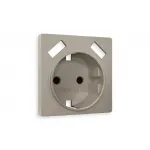 Лицевая панель для электрической розетки с/з со шторками 2USB A+A Ambrella Volt ALFA AP3690