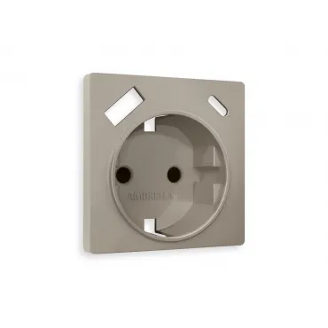 Лицевая панель для электрической розетки с/з со шторками 2USB A+C Ambrella Volt ALFA AP3700