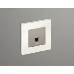 Лицевая панель для компьютерной/телефонной розетки RJ-45/RJ-11 Ambrella Volt ALFA AP3720