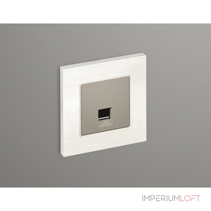 Лицевая панель для компьютерной/телефонной розетки RJ-45/RJ-11 Ambrella Volt ALFA AP3720
