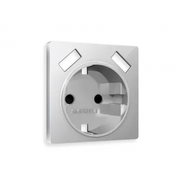 Лицевая панель для электрической розетки с заземлением со шторками 2USB A+A Ambrella Volt ALFA AP4090 Лицевая панель для электрической розетки с заземлением со шторками 2USB A+A Ambrella Volt ALFA AP4090