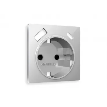 Лицевая панель для электрической розетки с заземлением со шторками 2USB A+C Volt QUANT AP4100