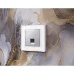 Лицевая панель для компьютерной/телефонной розетки RJ-45/RJ-11 Ambrella Volt ALFA AP4120