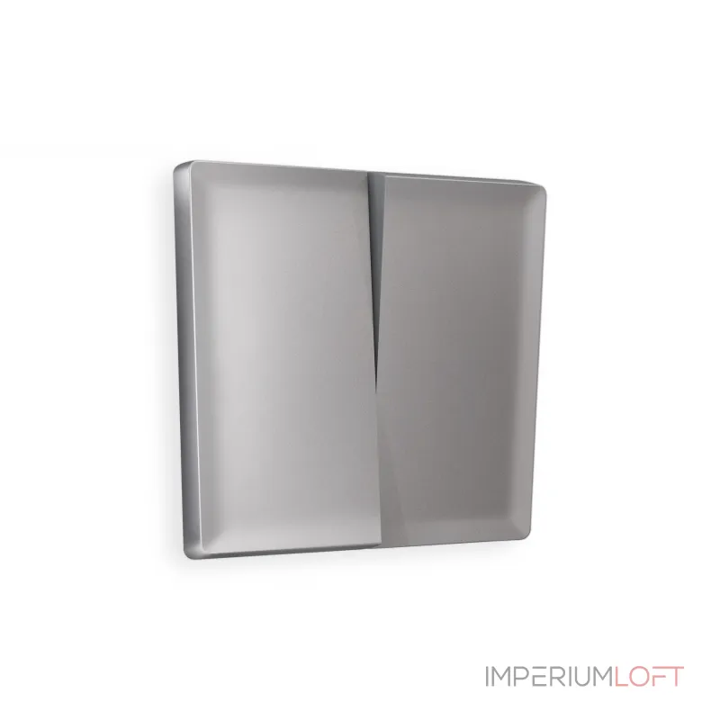 Лицевая панель ALFA (Сталь матовый) для 2-клавишных выключателей QUANT AP5030 от ImperiumLoft