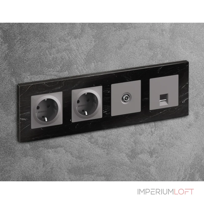 Лицевая панель для TV розетки Ambrella Volt ALFA AP5130