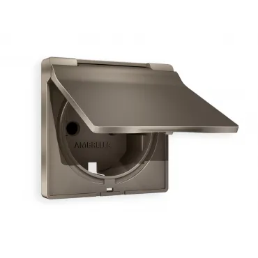 Лицевая панель для электрической розетки с заземлением со шторками и крышкой IP44 Volt QUANT AP6380 Лицевая панель для электрической розетки с заземлением со шторками и крышкой IP44 Volt QUANT AP6380