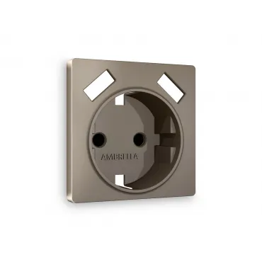 Лицевая панель для электрической розетки с заземлением со шторками 2USB A+A Ambrella Volt ALFA AP6390
