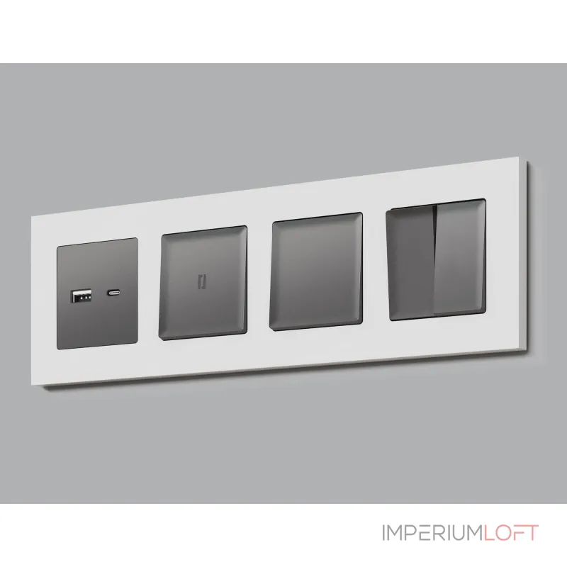 Лицевая панель для 1-клавишных выключателей Ambrella Volt ALFA AP6510