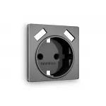Лицевая панель для электрической розетки с заземлением со шторками 2USB A+A Ambrella Volt ALFA AP6590